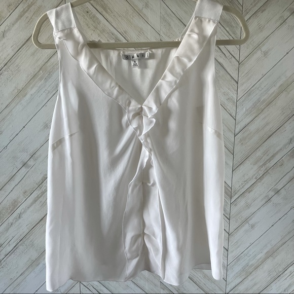 Cabi White Front Ruffle Tank - Picture 5 of 5